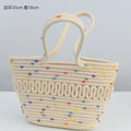 Shoulder Bag Summer Woven Bag Tote Bag Large Capacity Straw Bag for Summer Beach Holidays Women's Beach Bag Flower
