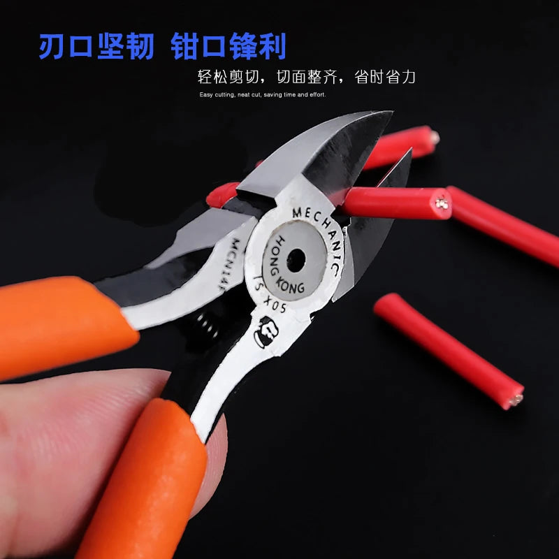 MECHANIC TS Series Diagonal Nose Industrial Grade Precision Pliers Wire Cutter Hardness Fly Wire Cutting Durable Repair Tools