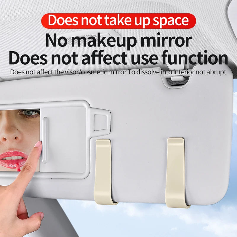 Durable ABS Car Visor Sunglass Box Clip Anti-Scratch Universal Case Holder Convenient Auto Glasses Organizer for Driving Vehicle