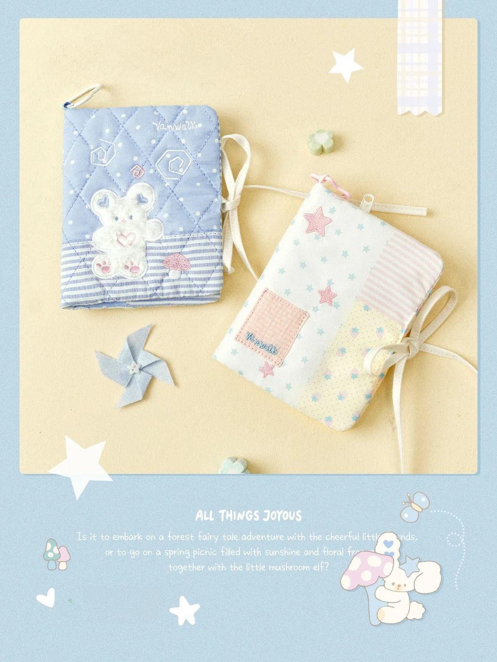 VANWALK Travel Passport Holder Wallet Long Storage Bag High Aesthetic Value Women's Wallet Card Holder Sweet Cool Style
