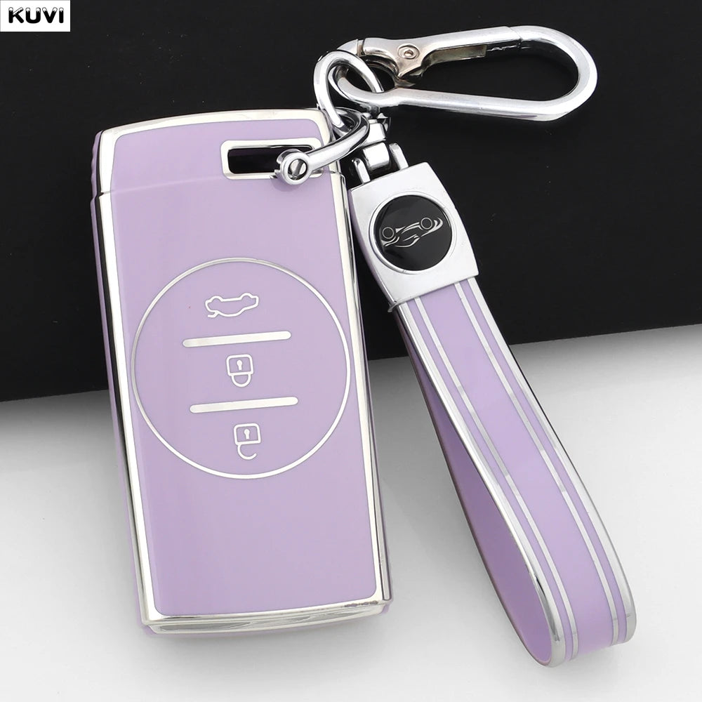 Pink TPU Car Remote Key Case Cover Fob Keychain Shell For Chery Tiggo 7 pro 8 Pro Exeed Tiggo 2 3x Arrizo 5 Pro Gx 5x EQ7 2021