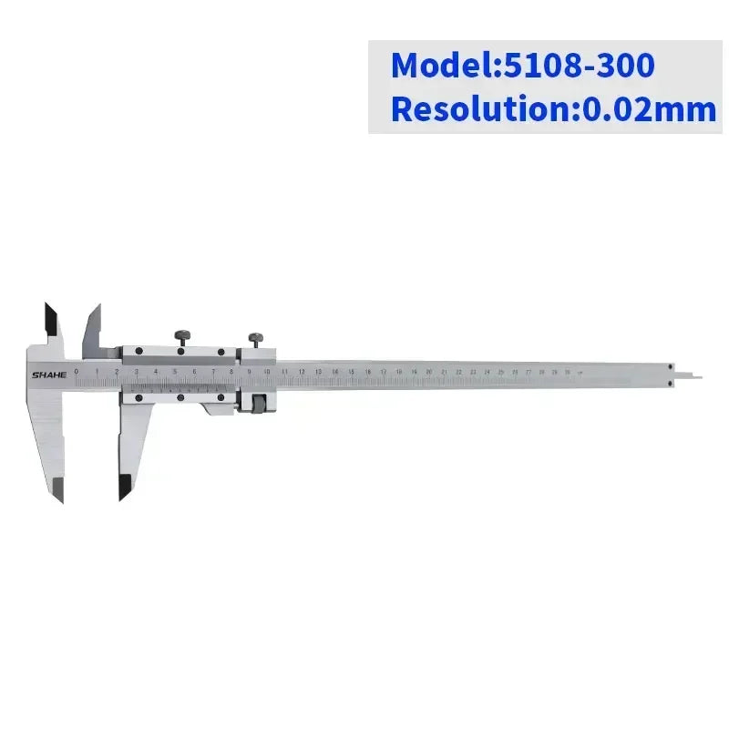 SHAHE High Precision 0.02mm Vernier Caliper Carbon steel Vernier Calipers for Inside, Outside, Depth and Step Measurements