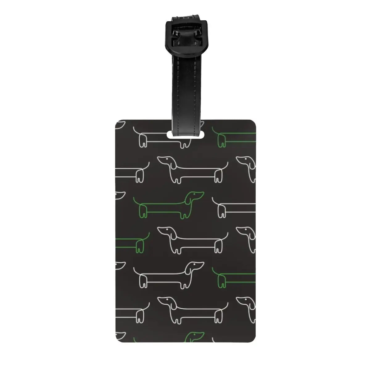 Custom Dachshunds Dog Luggage Tag Privacy Protection Badger Sausage Wiener Baggage Tags Travel Bag Labels Suitcase