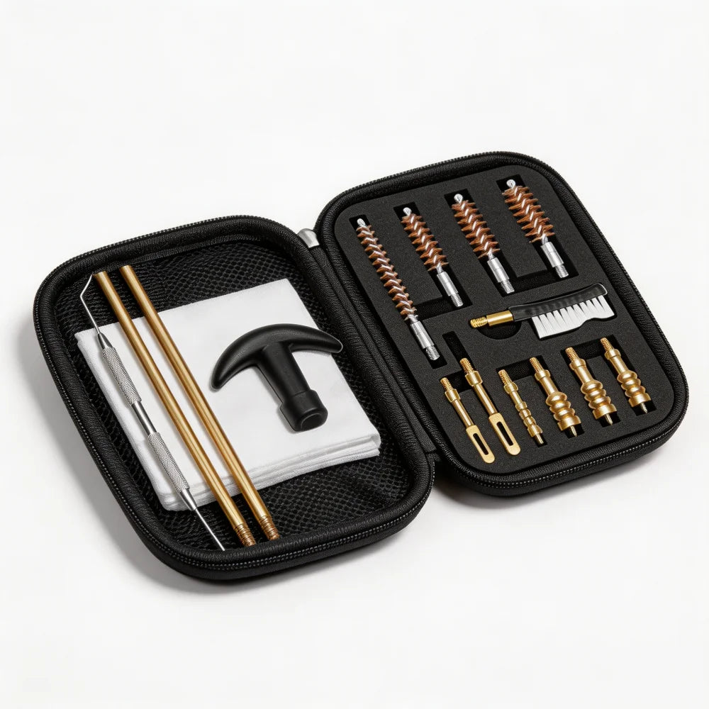 Universal Pistol Gun Cleaning Kit.22 .357 .38 9mm .45 Caliber Hunting Handgun Cleaning Tools for Shooting Maintenance