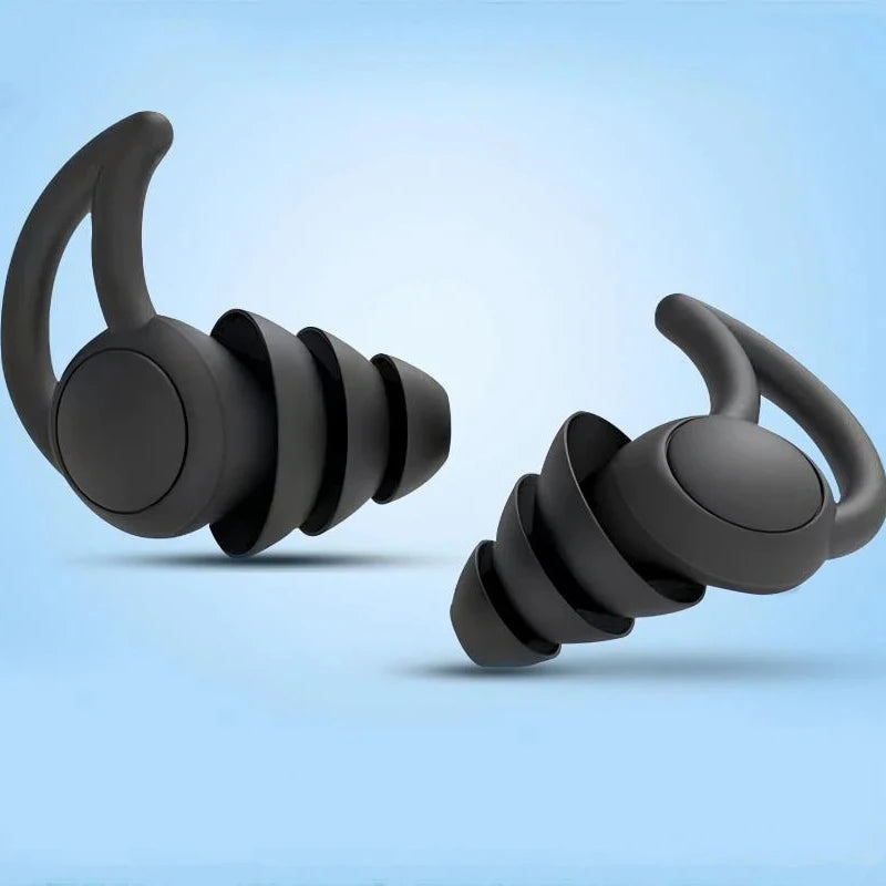 3 Layer Soft Reusable Ear Plugs For Sleep Silicone Noise Cancelling Hearing Protection Ear Plugs for Sleep