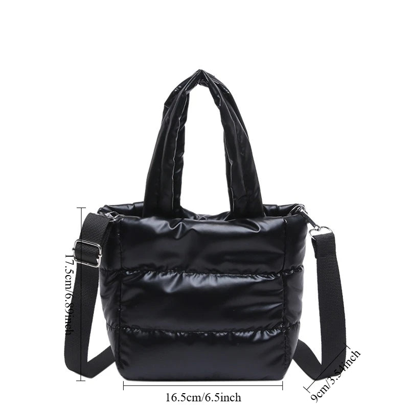 Women Bags Woman Puffy Lightweight Handbag LargeCapacity Quilted Shoulder Bag Adjustable Strap Puffer Tote Handbag Shopping Bag
