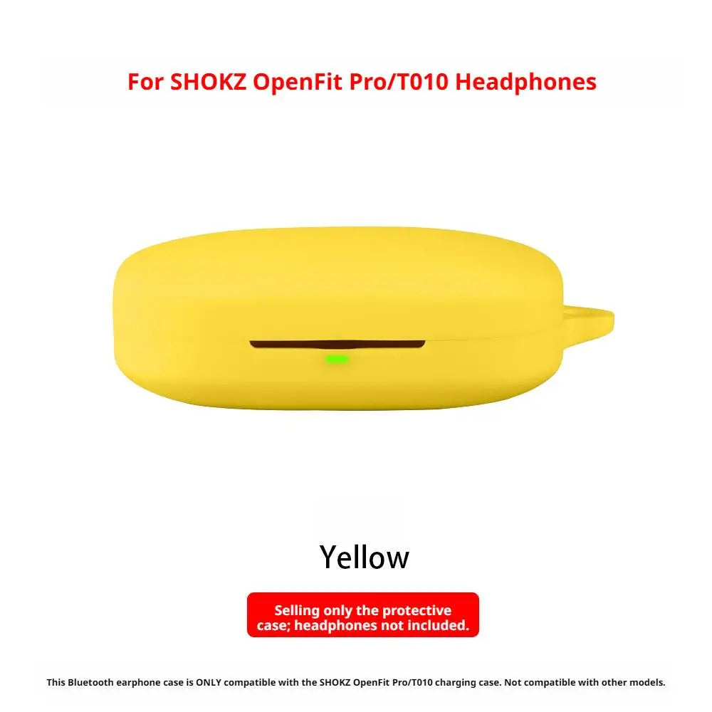 Protective Case for SHOKZ OpenFit Pro T010 Soft Silicone Shockproof Cover with Hook Anti-Fingerprint Dustproof Headphone Shell