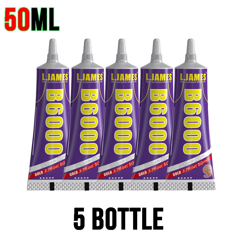 15/25/50/110ML B6000 Clear Contact Adhesive Universal Glass Plastic DIY Phone Repair Glue with Precision Applicator for Electro