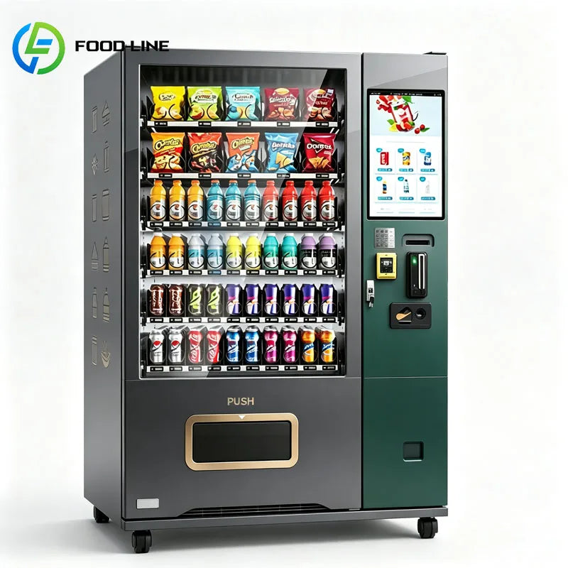 Vending Machine Automatic Snack Drink Beverage Refrigerated Combo Dispenser Smart Commercial Store Customized
