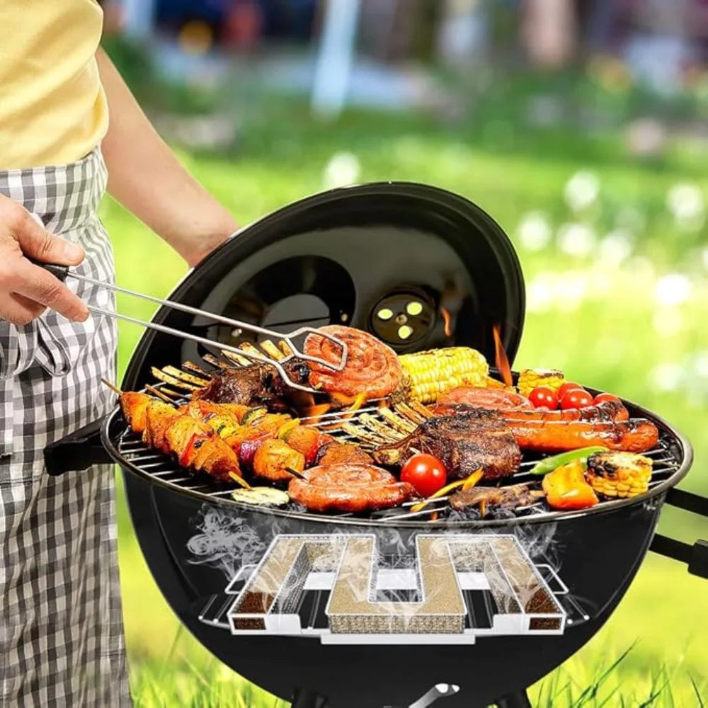 1set Cold Smoke Generator with Handle M Cold Smoke Generator Made of Stainless Steel Up To 12 Hours for Grills BBQ Food Tools