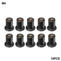 M4 M5 Rubber Well Nuts Motorcycle Windshield Windscreen Screws Bolts Nut 10pcs Fastener Screws Bolts Nuts