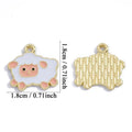 12pcs DIY Jewelry Accessories Drip Oil Cartoon Cute Twelve Zodiac Animals Handmade Material Pendant Pendant Accessories