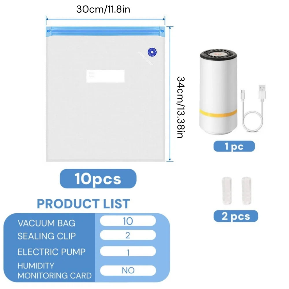 3D Printer Filament Storage Bag Kit with Pump,  PLA/ABS/PETG Filament Dryer Safekeeping Humidity Resistant For 3D Printer Parts