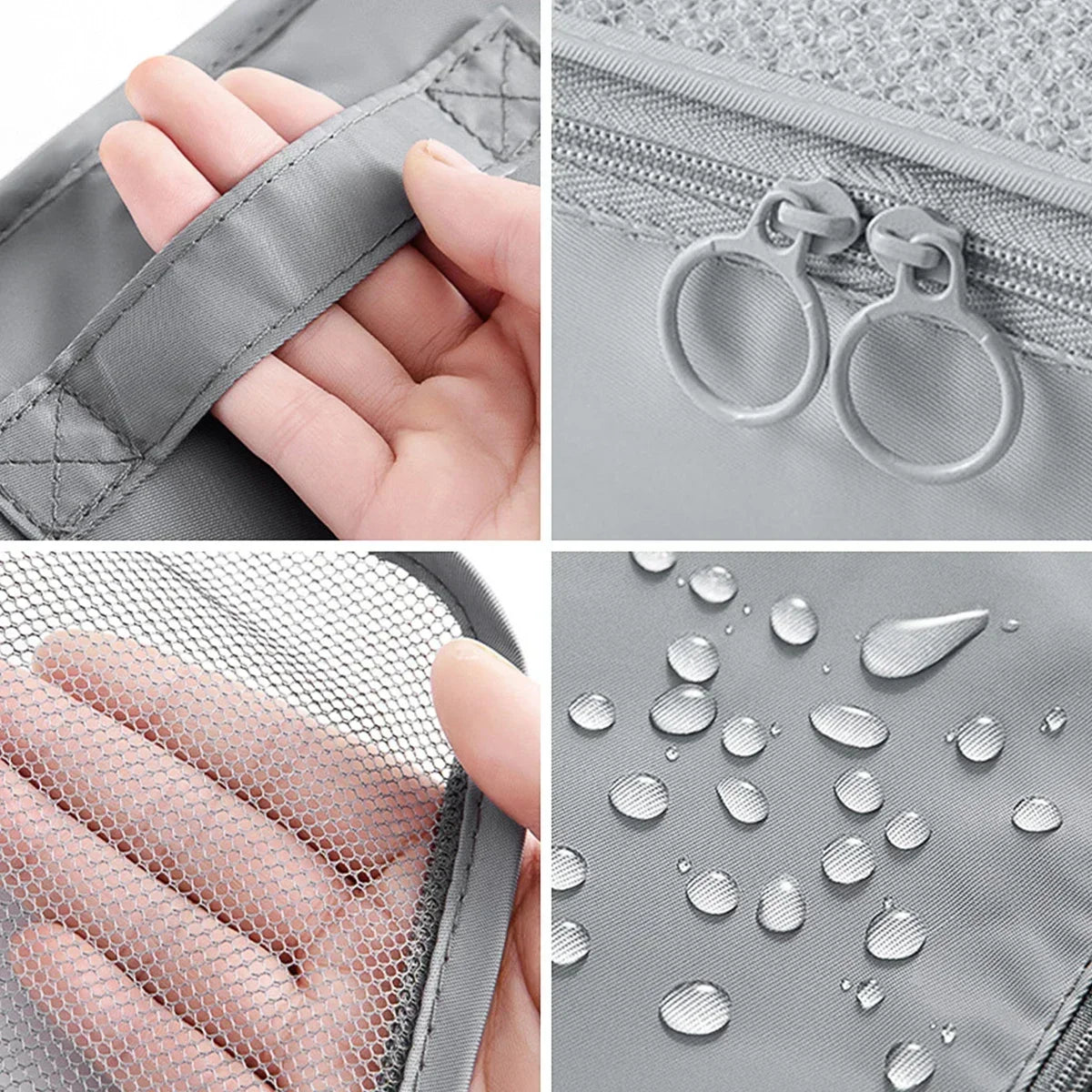 Travel Packing Cubes Set of 7 - Transparent Compression Luggage Organizer for Suitcase, Clothes & Trip Use