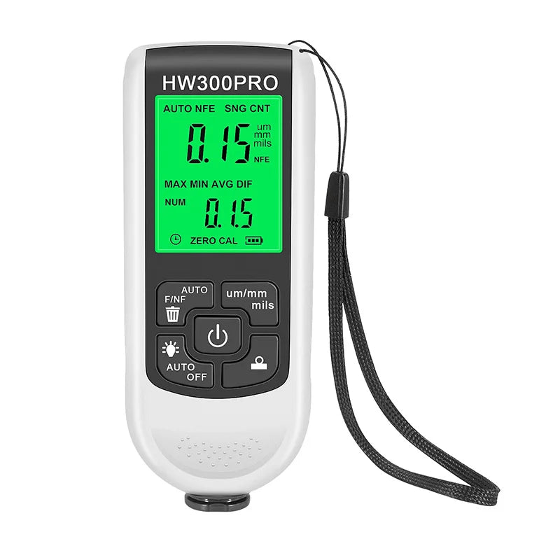 HW-300PRO Digital Car Coating Paint Thickness Gauge For Cars Paint Film Powder Thickness Gauge Tester Manual Paint Tool
