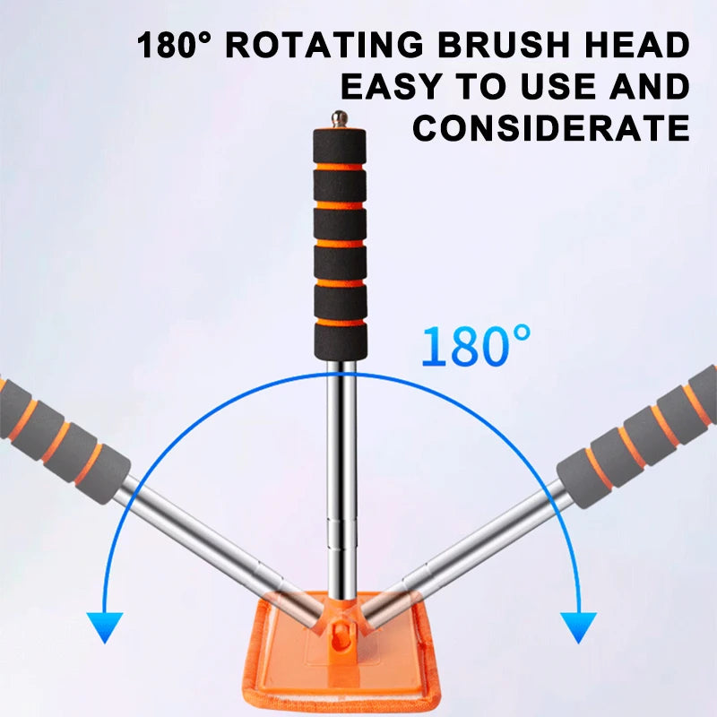 SEAMETAL Car Front Windshield Defogging Brush Telescopic Long Pole Non-Slip Car Household Glass Clean Brushes Dust Remover Tool