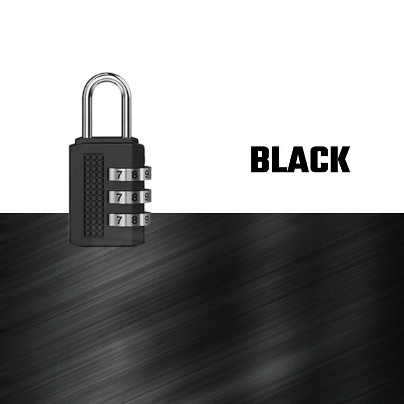 Mini Alloy Password Lock 3 Digit Code Number Combination Padlock Luggage Zipper Bike Handbag Suitcase Drawer Firm Durable  Locks