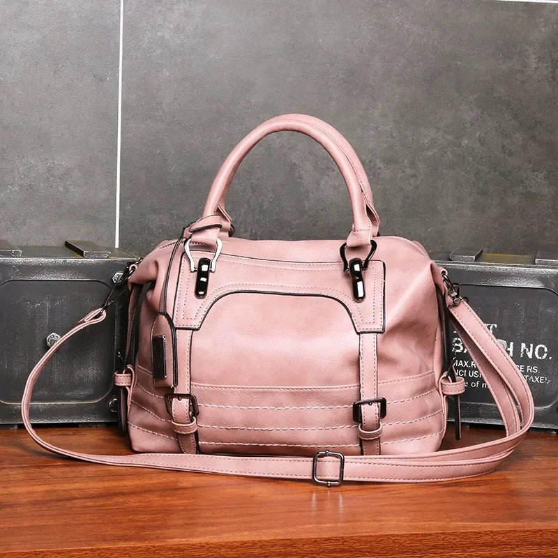 Women's PU Leather Crossbody Tote Handbag – Stylish Shoulder Bag for Daily Use