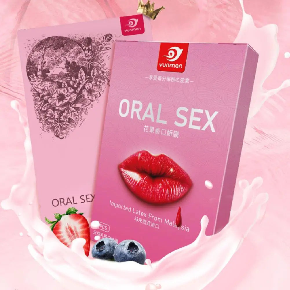 1/2 Packs Fruit Flavor Ultra-Thin Oral Sex Membrane Soft Vagina Anus Mouth Tongue Licking Penis Oral Sex Film Couples Sex Game