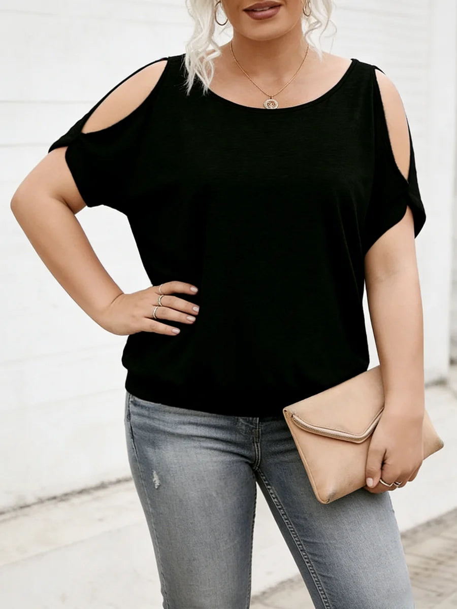 Plus Size Women's T-Shirt V Neck Short Sleeve Floral Print Loose Fit Tops Boho Spring Summer Casual T-Shirt Beach Soft Tops