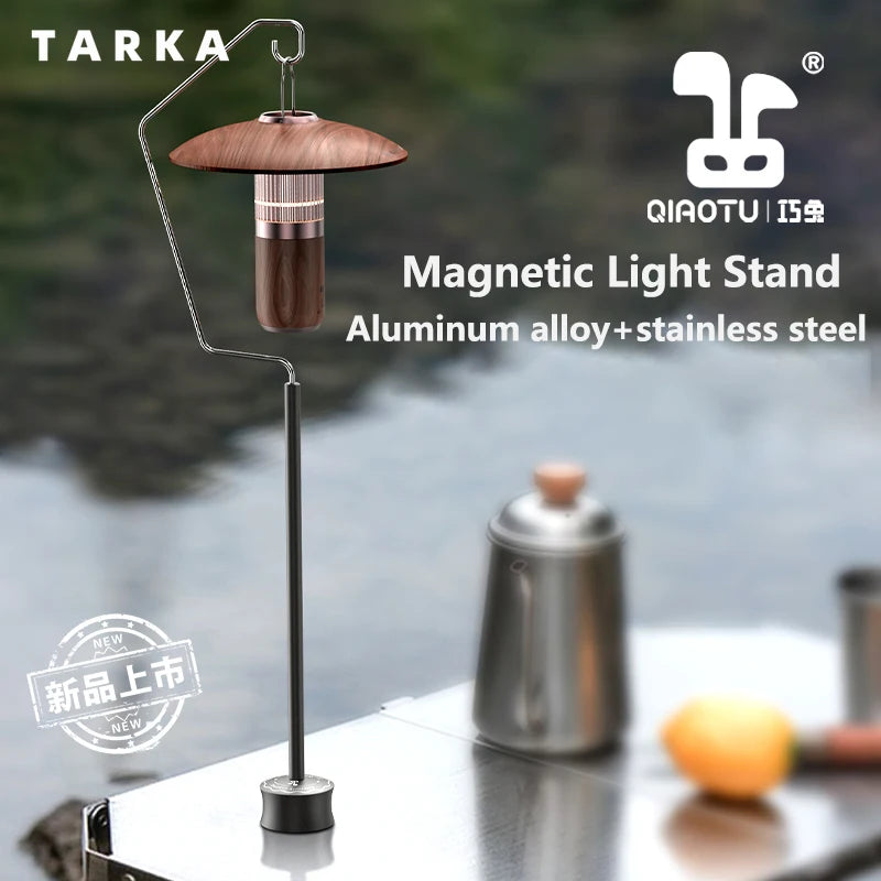 TARKA New Camping Lantern Stand Magnetic Base Light Hangers Ultralight Detachable Desktop Light Holder IGT Table Accessories