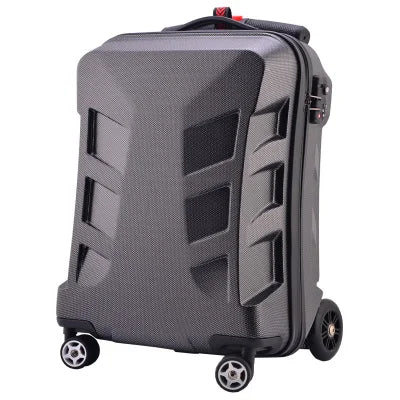 Fashion Originality Skateboard Luggage Bag Men Women Riding Suitcase On Wheels Scooter Carry on Travel Luggage Trolley Valise