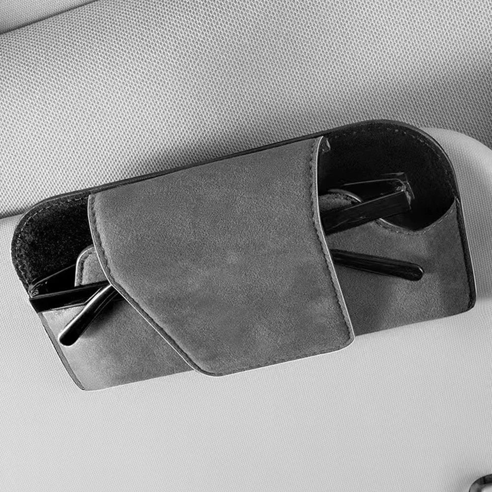 Car Glasses Case Auto Sun Visor Glasses Holder Sunglasses Clip Card Ticket Holder Multi-Function Automobile Accessories Storage