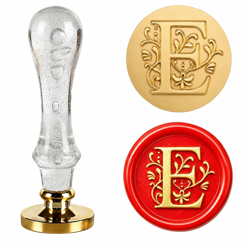 26 Letter Wax Seal Stamp,25mm Brass Head with White Bubble Handle Wax Stamp for Wedding Invitations,Birthday Cards,Envelopes