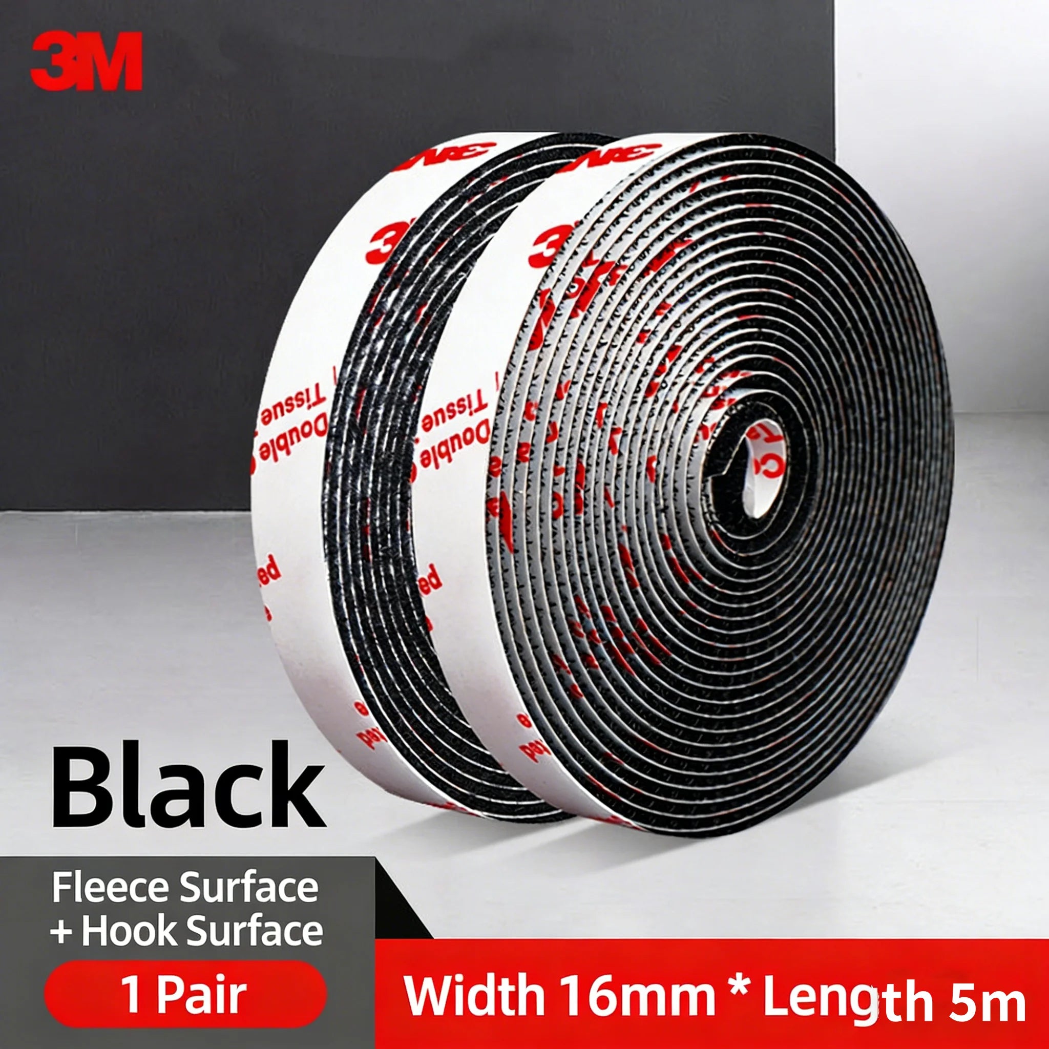 3M Strong Double-sided Adhesive Hook and Loop Tape High-adhesion for Car Mats Home Use More - Strong Self-Adhesive Fastener