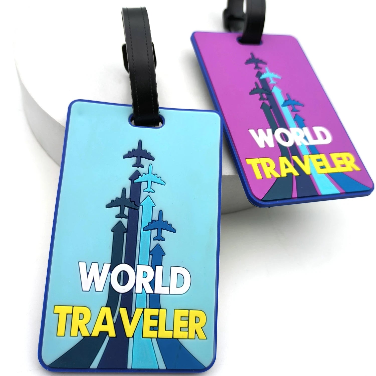 1PCS Creative Aircraft Baggage Tag Cute Travel Accessories Luggage Tag Silica Gel Suitcase ID Addres Holder Boarding Tag