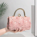 Sweet Flower Tote Evening Bag Dress Shoulder Crossbody Bag Box Bag Perfect For Party, Wedding, Prom, Dinner/Banquet, Matching With Wedding Dress,Formal Dresses, Prom Dress, Birthday Dress ,Perfect Gifts For Women,The Perfect