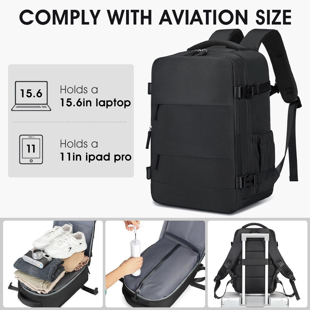 Vacuum Compression Travel Bag, Large Capacity Foldable Business Boarding Bag, Ultra Lightweight Carrying and Storage System