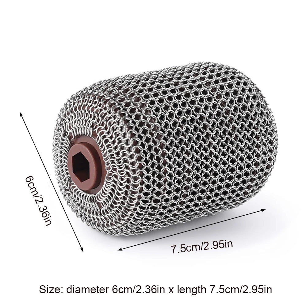 Electric Stainless Steel Grill Brush,Rechargeable Roller Type BBQ Grill Cleaner with LED Light,Outdoor Camping BBQ Cleaning Tool