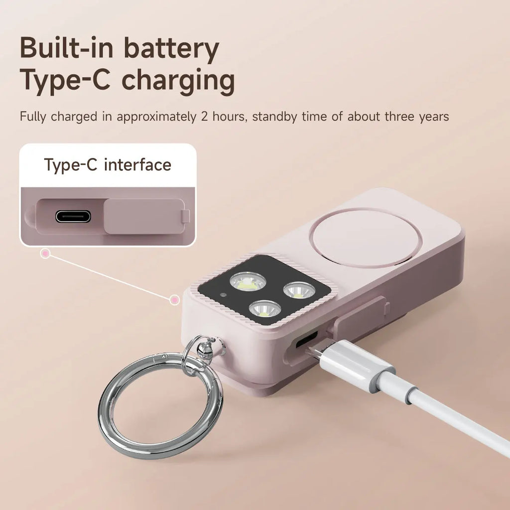 MOSLIGHTING Personal Self Defense Alarm 150db for Girl Women Security Alarm with SOS Lighting Anti-wolf Keychain Emergency Alarm