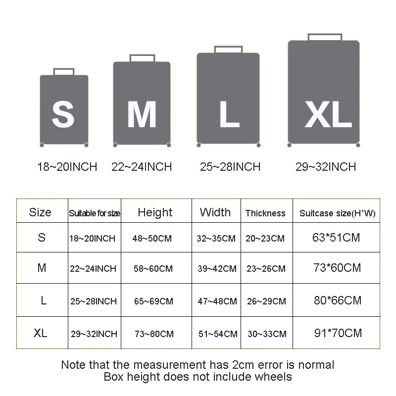 Popular Luggage Protective Cover Elastic Cloth Thickened Dust-proof Trolley Suitcase Cover Travel Accessories For 18-30Inch Case