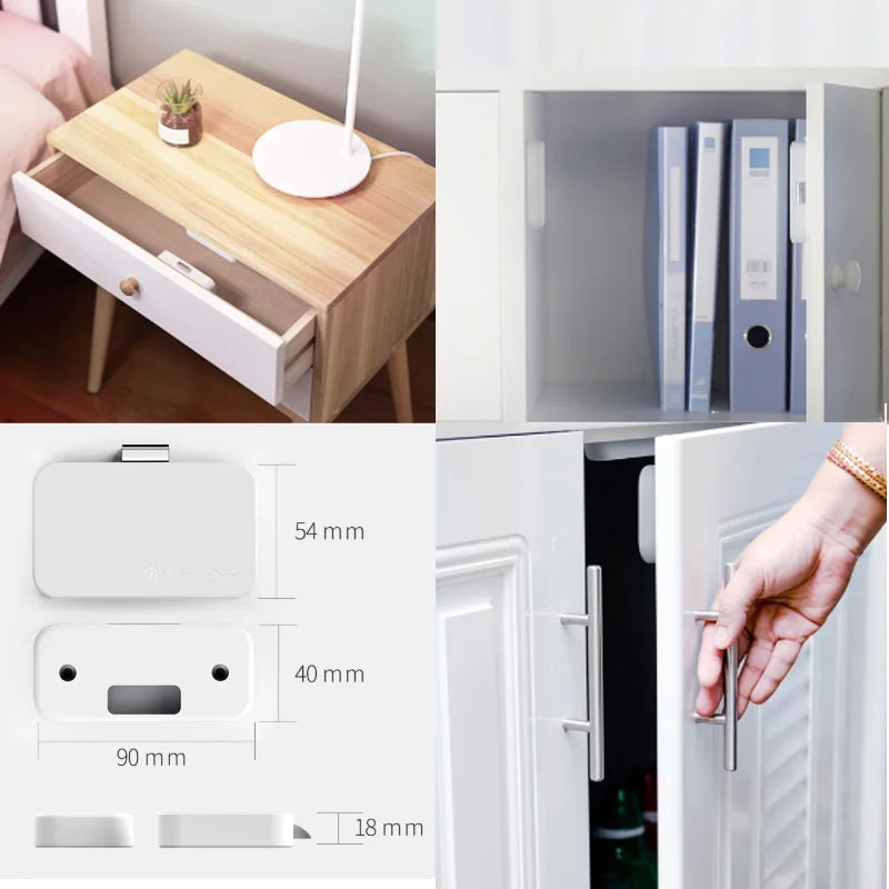 Original Youpin YEELOCK Smart Drawer Cabinet Lock Keyless Bluetooth-compatible APP Unlock Anti-Theft Safe Private File Security