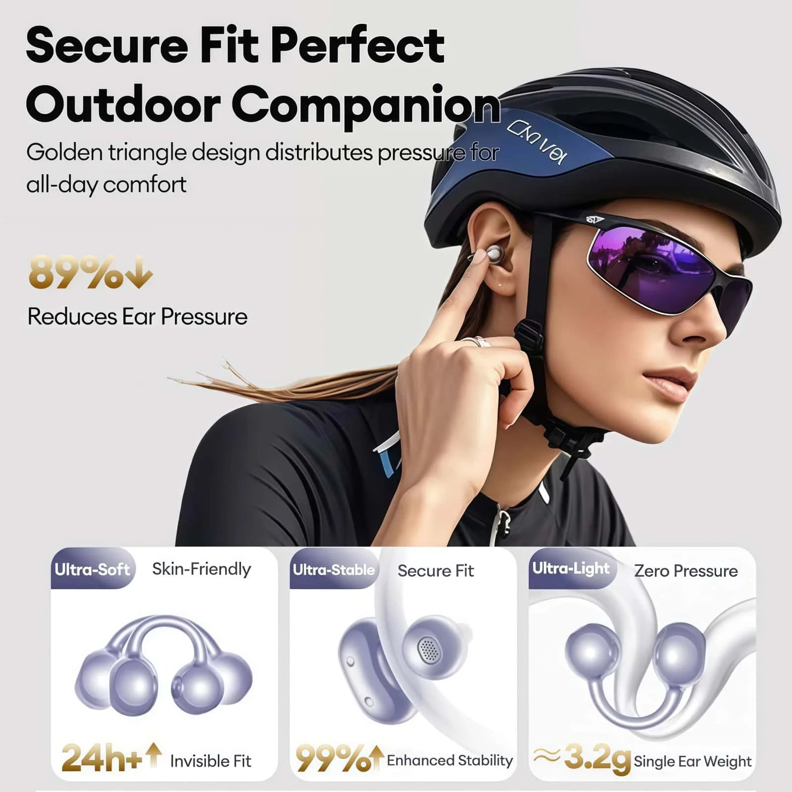Original Lenovo LK6 Wireless Bluetooth Sports Earphones Ear Clip HD Stereo Headsets HIFI Music Noise Reduction Gaming Earbuds