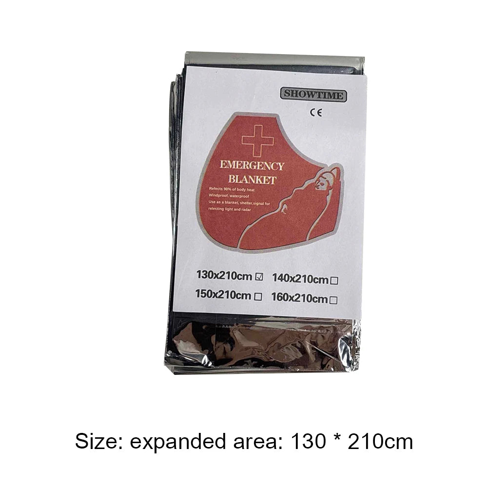 15Pcs 130x210cm Emergency Blanket Foil Mylar Thermal Blanket Keeps You Warm Emergency Thermal Blanket Emergency Supplies