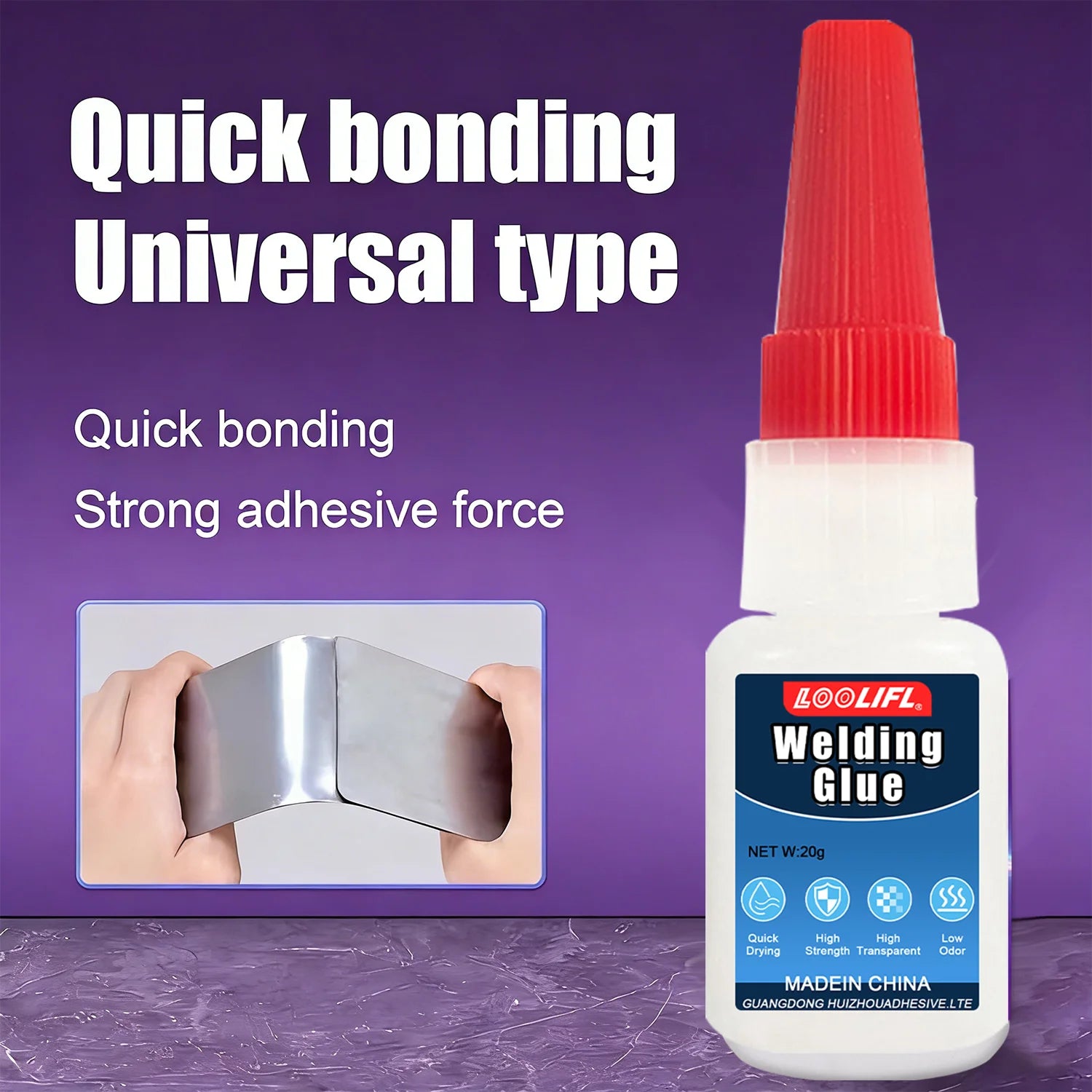 Universal Super Glue Extra Strong Adhesive Quick Drying Cyanoacrylate for Metal Plastic Wood Bonding Ceramic Liquid Glue Tool
