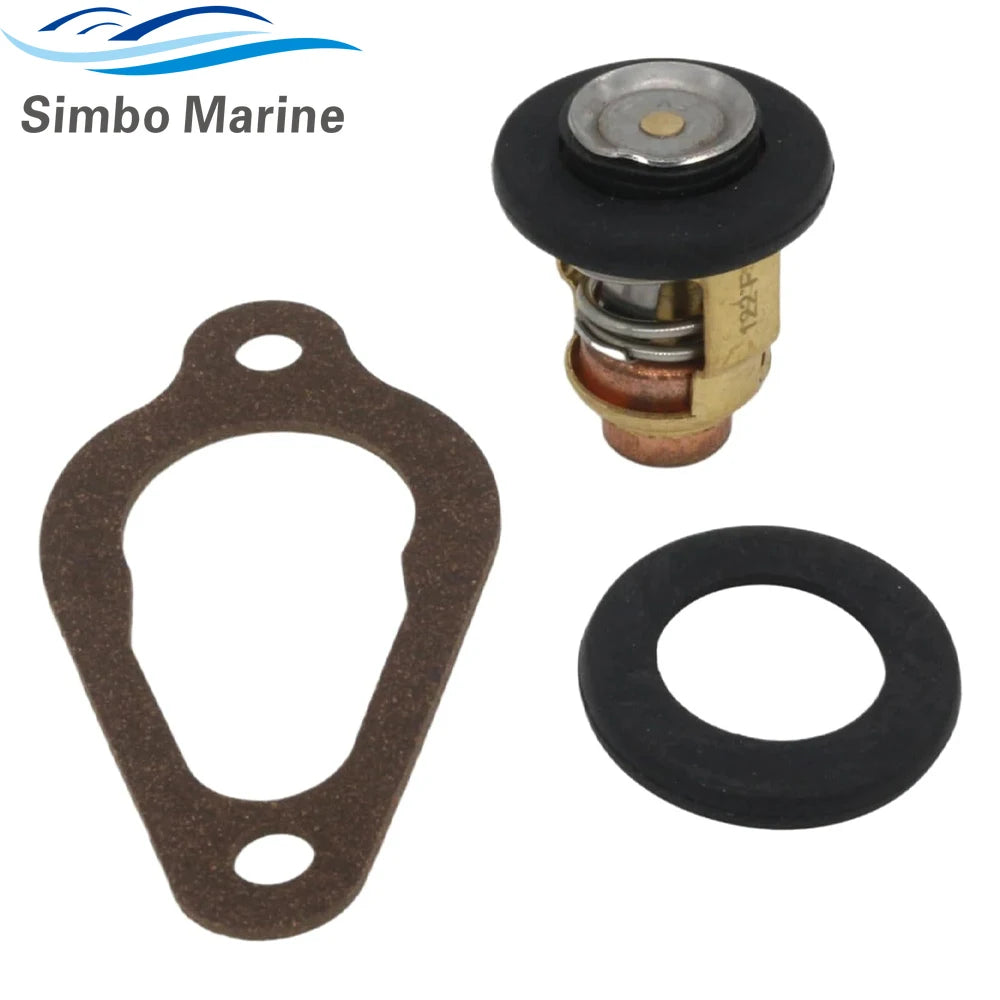 122℉ 50℃ Thermostat Kit for Nissan Tohatsu 2-40 HP Outboard Motors Replaces 345-01030-1 346-01030 350-01030-1 3H6-01030-0