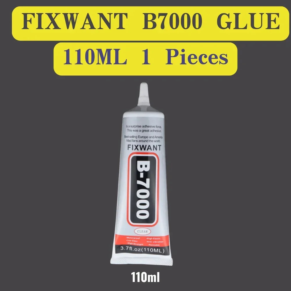 B-7000 T-7000 Clear & Black Glue 15/50/110ml, Fast Drying Waterproof Resin Adhesive for Phone Screen Repair, Jewelry Craft