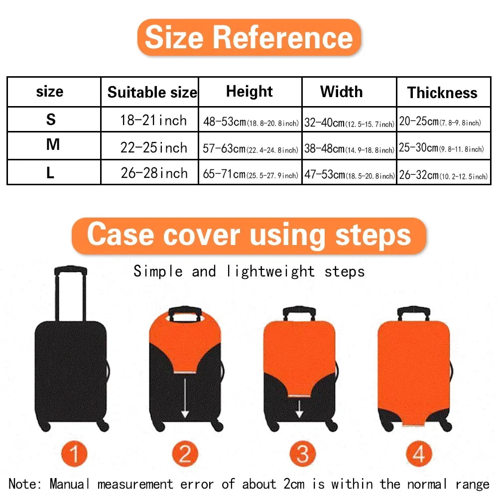Luggage Case Suitcase Protective Cover 2022 New Funny Pattern Travel Elastic Luggage dust-proof Cover Apply 18-28 Suitcase