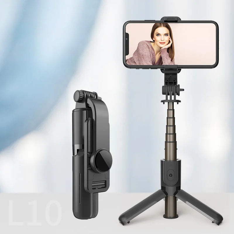 Upgrade Selfie Stick 1m with Wireless Bluetooth LED Fill Light Extended Tripod with Remote Shutter for Android IOS Cellphone
