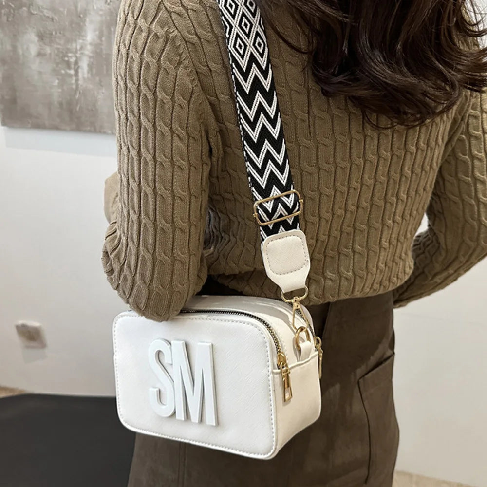 2026 Trendy Women's Bags: Casual, Versatile, Unique and Fashionable Bags, Small-Sized with Diverse Letters and Wide Shoulder Str
