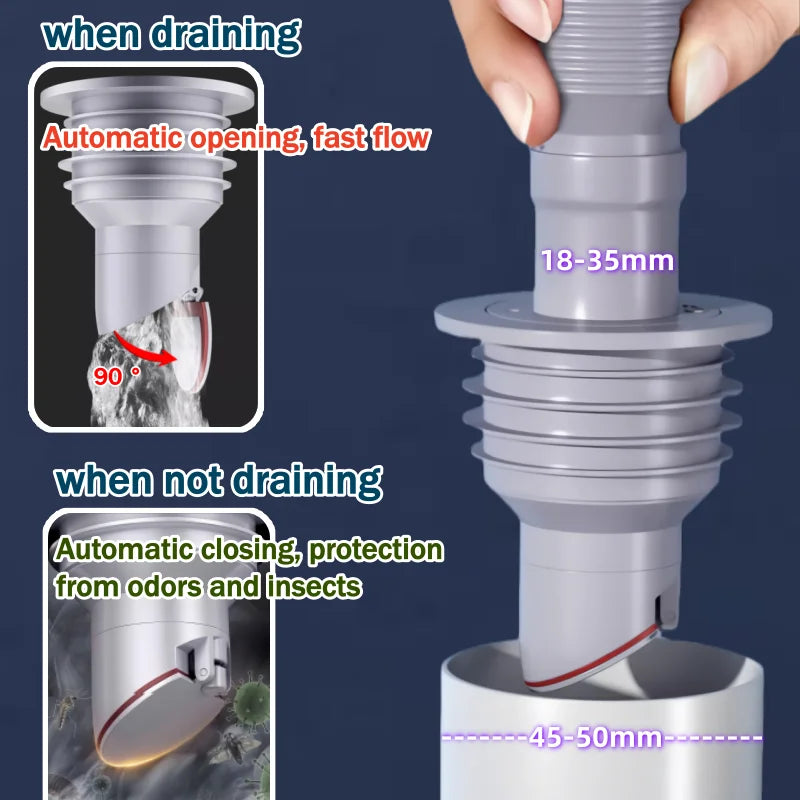 Silicone Sink Stopper Sewer Pipe Sealing Ring Floor Drain Anti Odor Plug Washing Machine Drain Seal Cover Bathroom Accessories