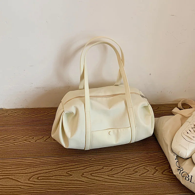 Korean Style Fashion Nylon Tote Bag For Women Large Capacity Casual Simple Handbag New Lightweight Versatile Shoulder Bag