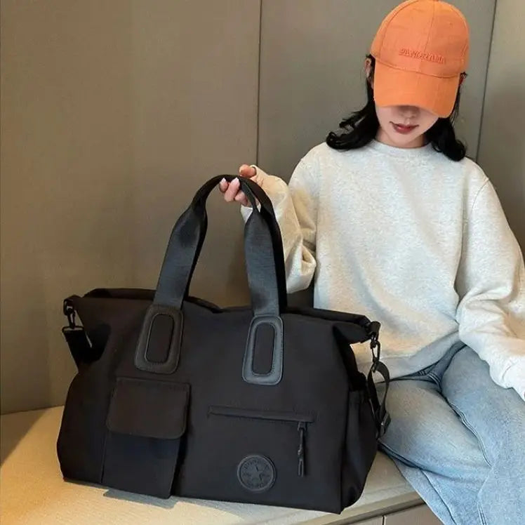 Short Trip Bag Women's Large Capacity Handheld Lightweight Luggage Bag Outdoor Soft Storage Bag Gym Bag