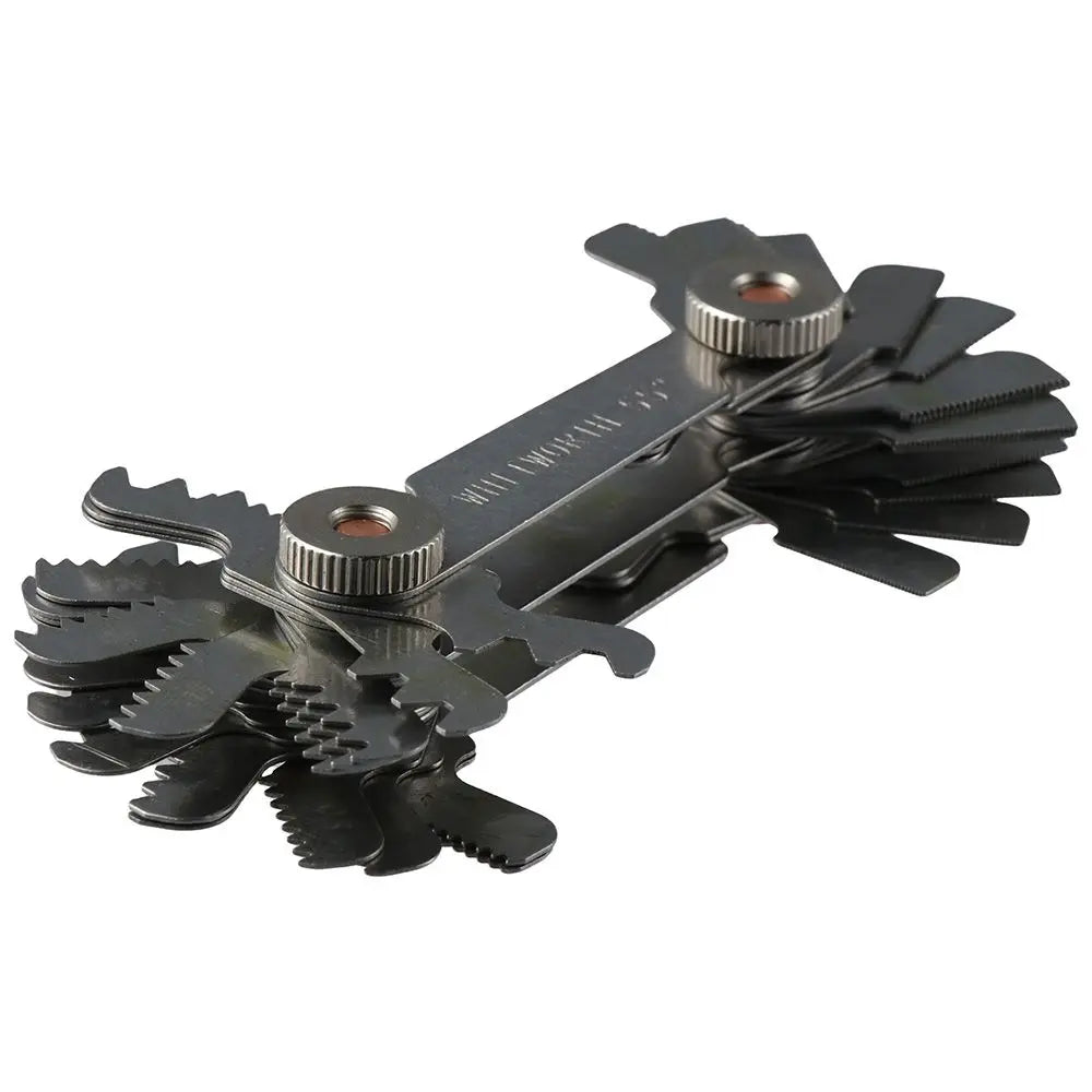 Stainless Steel Screw Thread Pitch Gauge 52Pcs 55 Degree & 60 Degree Measuring Tool Metric & Imperial Cutting Gauge