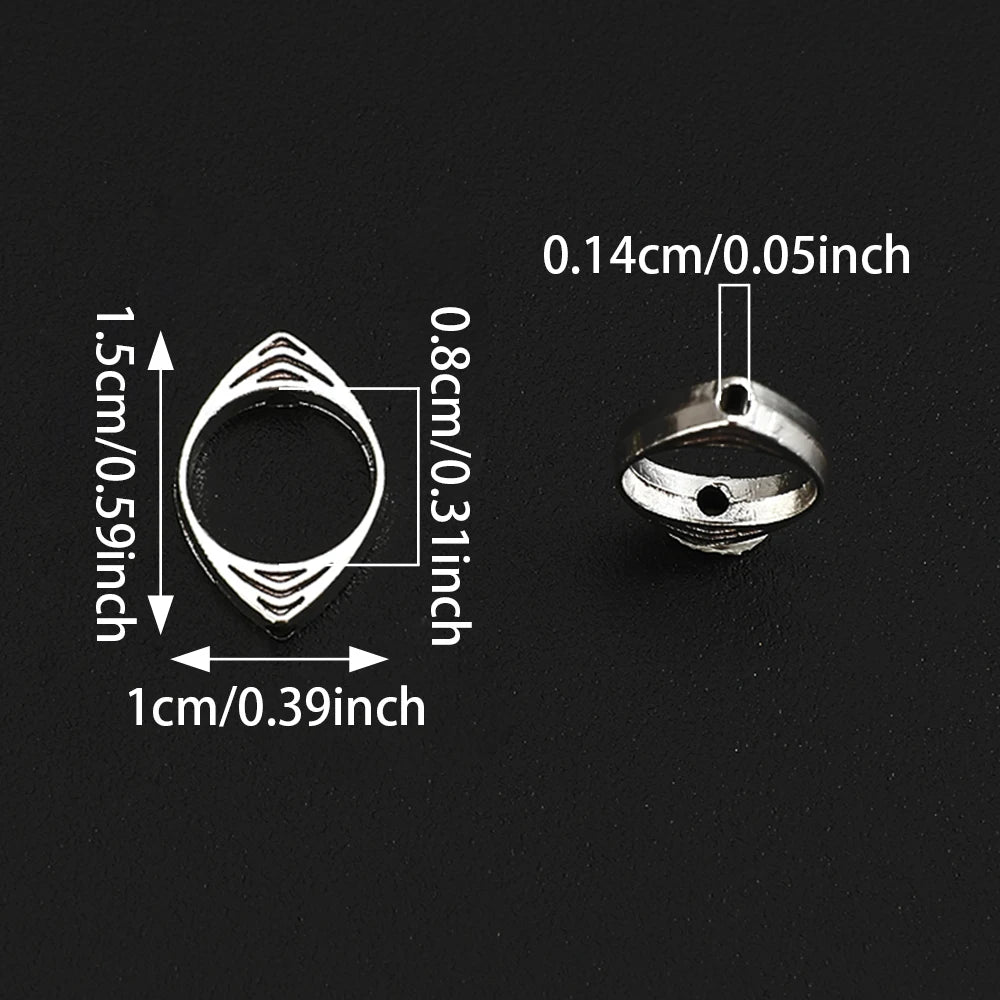 30Pcs Alloy Devil Eye Beading Frame Spacers Fit 8mm Jewelry Bracelet Separation Spacers Diy Necklace Bracelets Circles Accessory