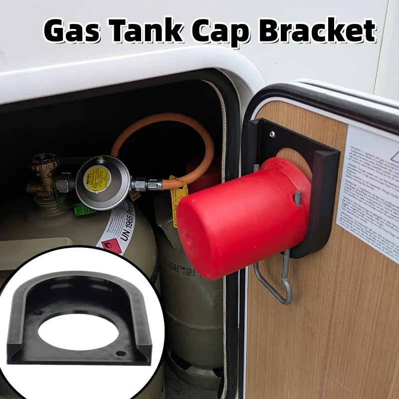 RV Gas Tank Cap Bracket Holder Wall-Mounted Storage Rack Motorhome Caravan Outdoor Camper Gas Accessories For Basements Garages
